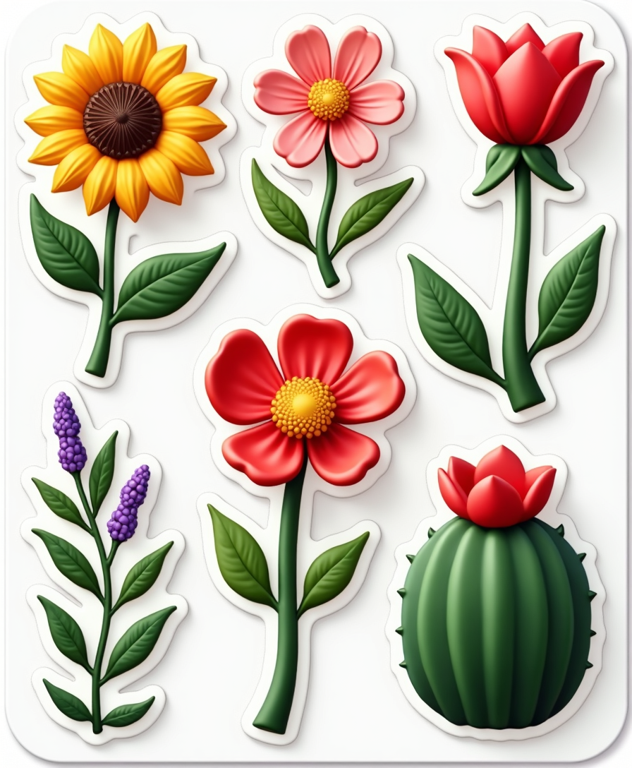 Flowers & Plants - Sticker Sheet v18